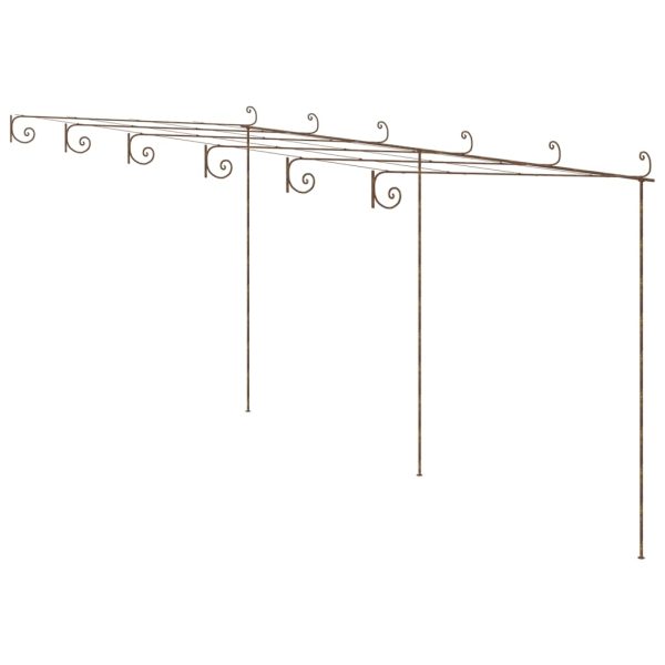 Pérgola de jardim 6x3x2,5 m ferro castanho antigo - Image 2