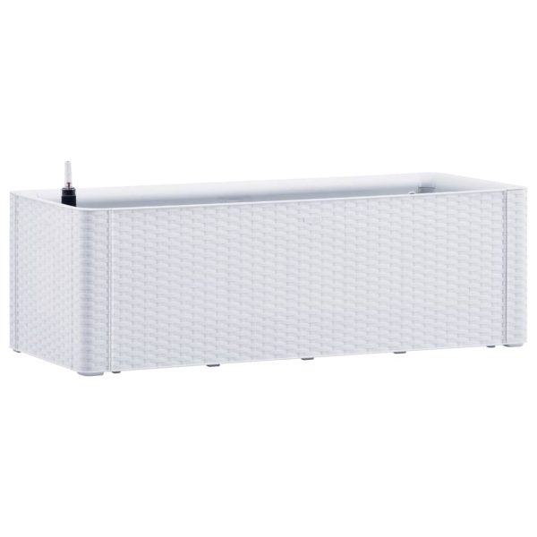 Vaso/floreira c/ sistema rega automática 100x43x33 cm branco - Image 2