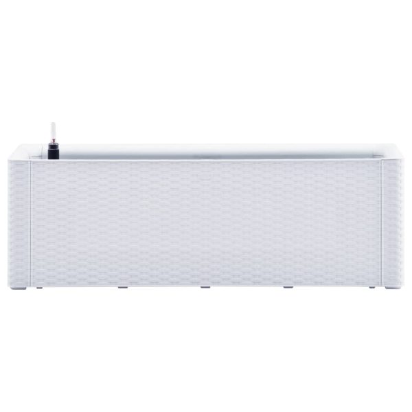 Vaso/floreira c/ sistema rega automática 100x43x33 cm branco - Image 3