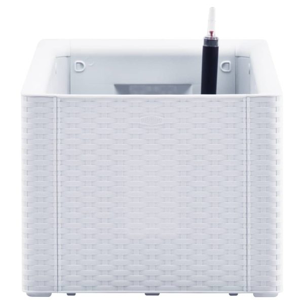 Vaso/floreira c/ sistema rega automática 100x43x33 cm branco - Image 4