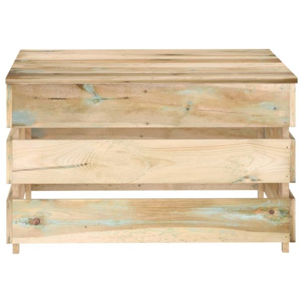 Mesas de paletes para jardim 2 pcs pinho impregnado - Image 3