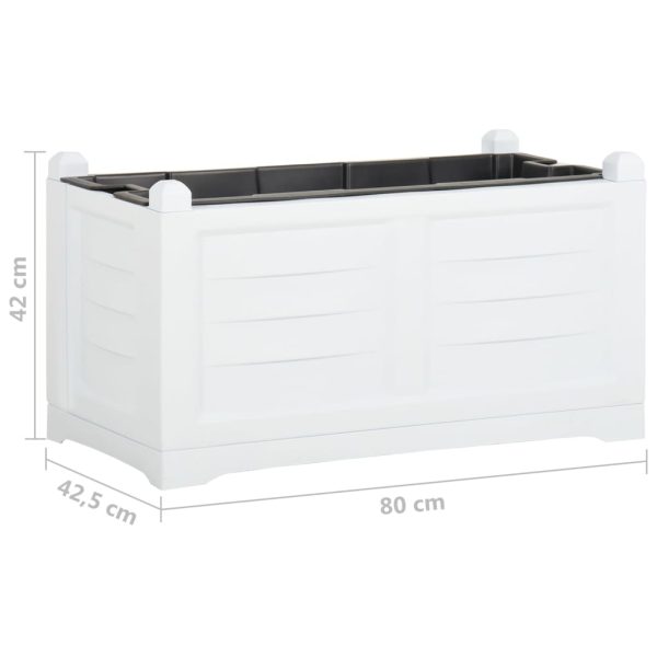 Floreira 80x42,5x42 cm PP branco - Image 6