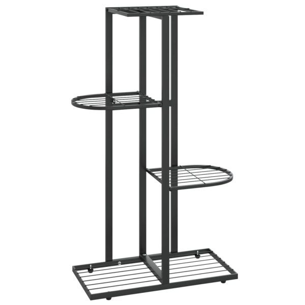 Suporte de vasos c/ 4 prateleiras 43x22x76 cm metal preto - Image 2