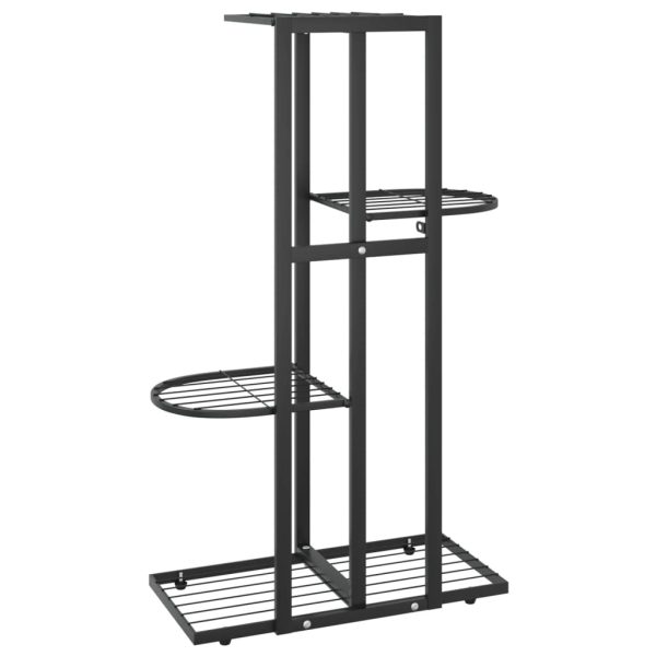 Suporte de vasos c/ 4 prateleiras 43x22x76 cm metal preto - Image 5