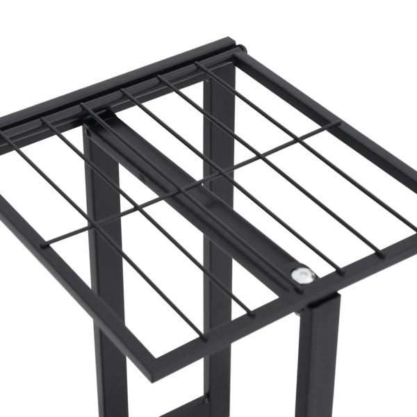 Suporte de vasos c/ 4 prateleiras 43x22x76 cm metal preto - Image 6