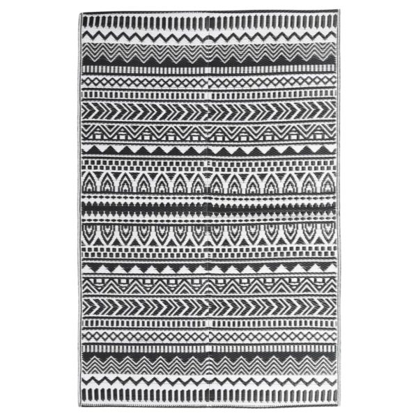 Tapete de exterior 120x180 cm PP preto - Image 2