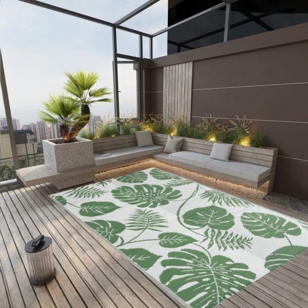 Tapete de exterior 190x290 cm PP verde