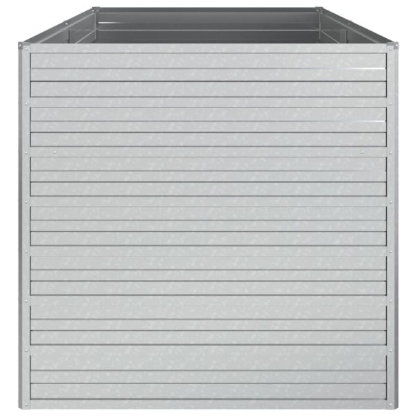 Canteiro elevado de jardim 160x80x77cm aço galvanizado prateado - Image 5