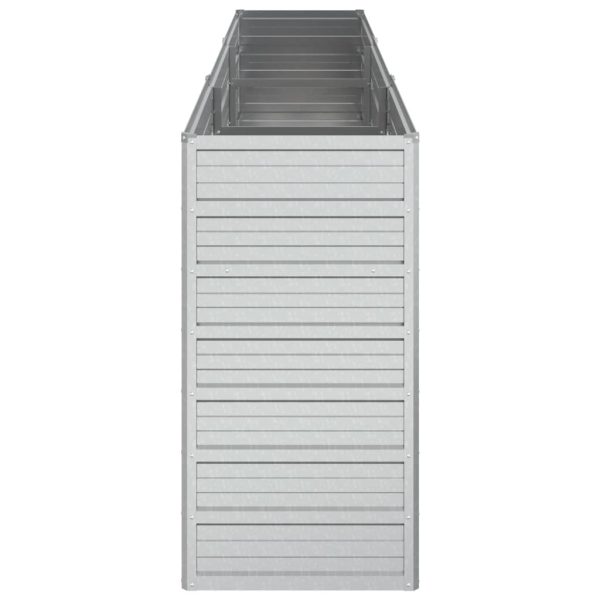 Canteiro elevado de jardim 240x40x77cm aço galvanizado prateado - Image 5