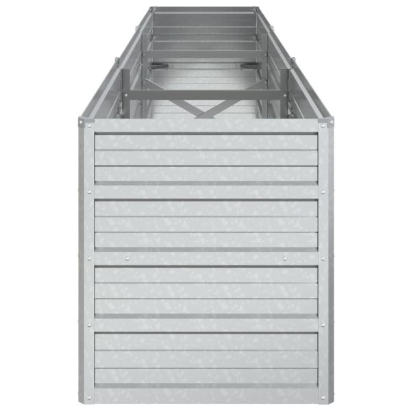 Canteiro elevado de jardim 240x40x45cm aço galvanizado prateado - Image 5