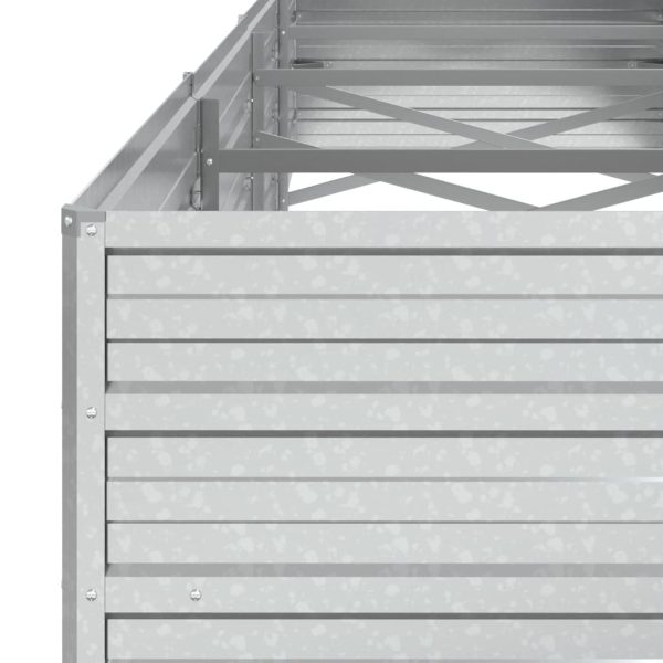 Canteiro elevado de jardim 320x80x45cm aço galvanizado prateado - Image 6