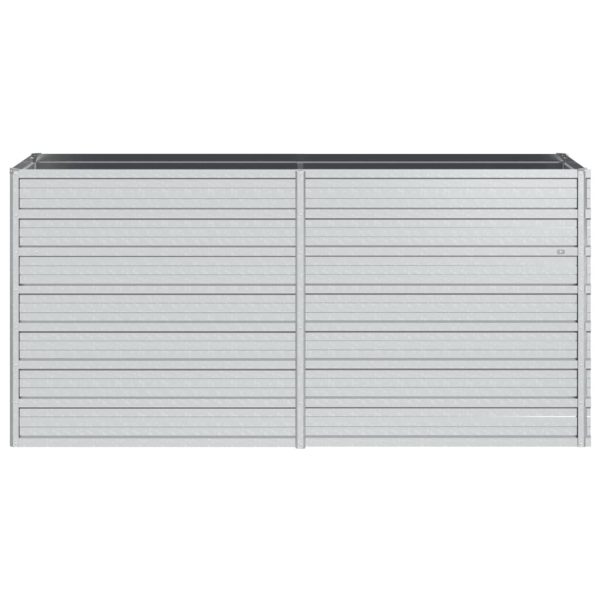 Canteiro elevado de jardim 160x40x77cm aço galvanizado prateado - Image 4