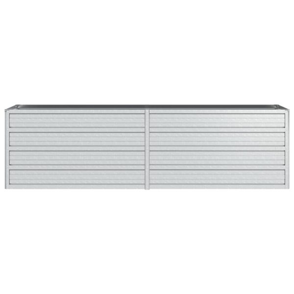 Canteiro elevado de jardim 160x40x45cm aço galvanizado prateado - Image 4