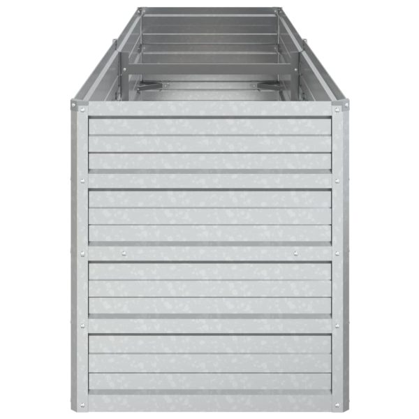 Canteiro elevado de jardim 160x40x45cm aço galvanizado prateado - Image 5