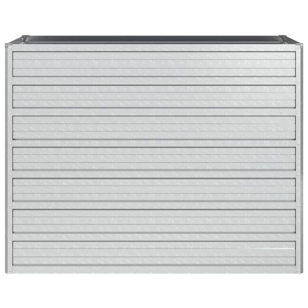 Canteiro elevado de jardim 100x40x77cm aço galvanizado prateado - Image 4