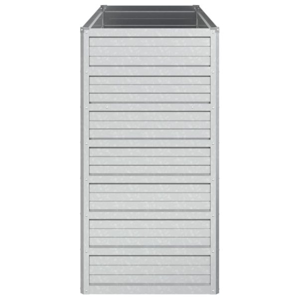 Canteiro elevado de jardim 100x40x77cm aço galvanizado prateado - Image 5