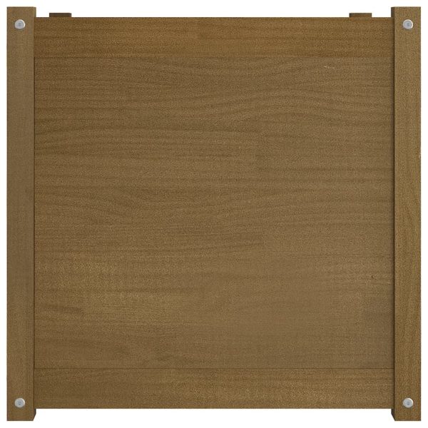 Vaso/floreira jardim 2 pcs 60x60x60cm pinho maciço castanho mel - Image 5