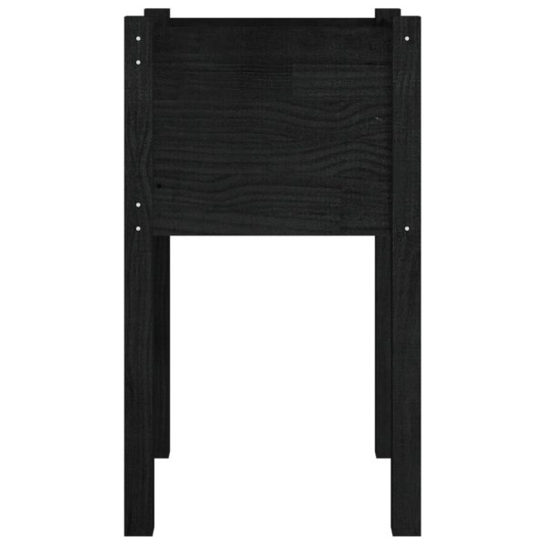 Vasos/floreiras de jardim 2 pcs 40x40x70 cm pinho maciço preto - Image 5
