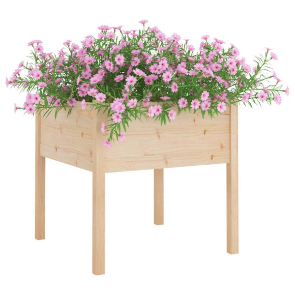 Vasos/floreiras de jardim 2 pcs 70x70x70 cm pinho maciço - Image 3