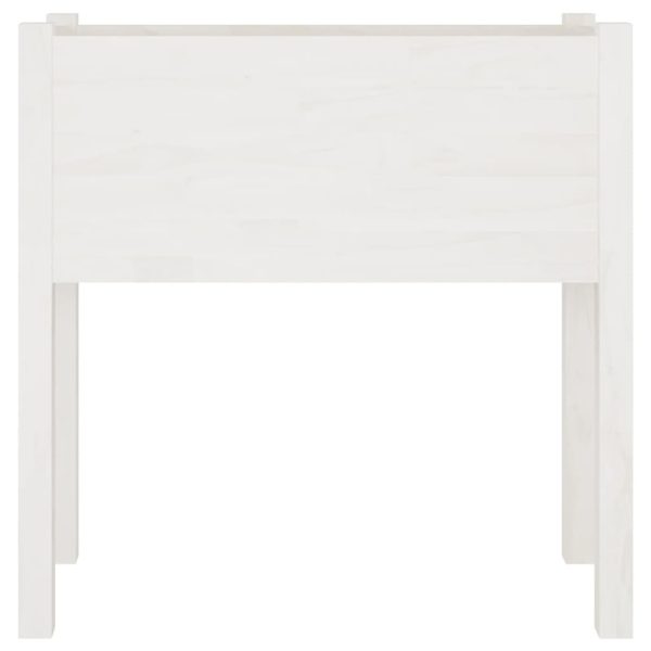 Vaso de jardim 70x31x70 cm madeira de pinho maciça branco - Image 3