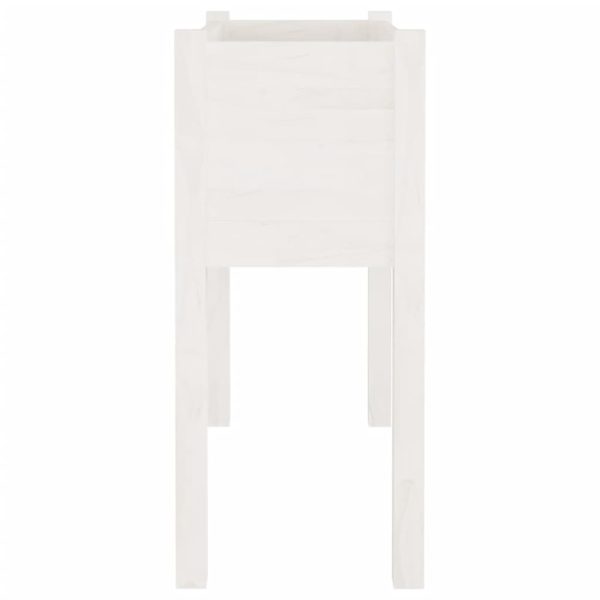 Vaso de jardim 70x31x70 cm madeira de pinho maciça branco - Image 4