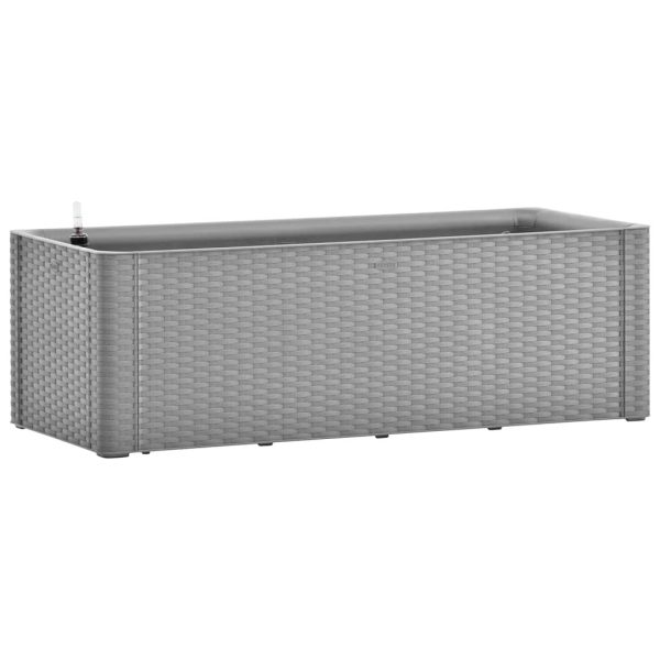 Vaso/floreira c/ sistema rega automática 100x43x33 cm cinzento - Image 2
