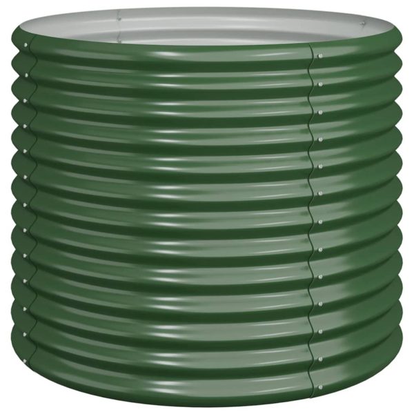 Vaso/floreira de jardim aço revestido a pó 80x80x68 cm verde - Image 2