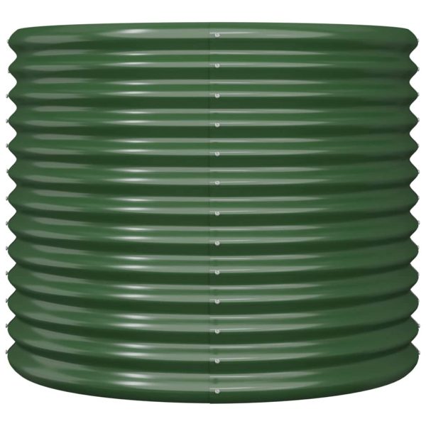 Vaso/floreira de jardim aço revestido a pó 80x80x68 cm verde - Image 3