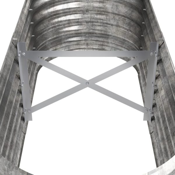 Vaso/floreira de jardim aço revestido a pó 114x40x36cm prateado - Image 5