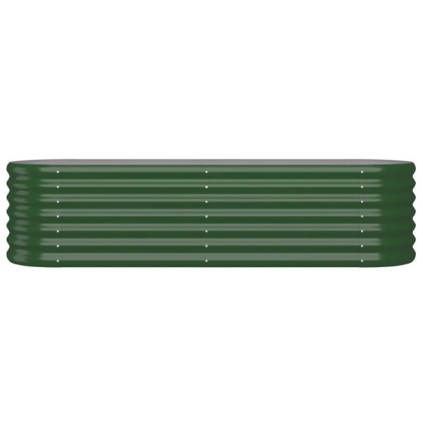 Vaso/floreira de jardim aço revestido a pó 152x40x36 cm verde - Image 3