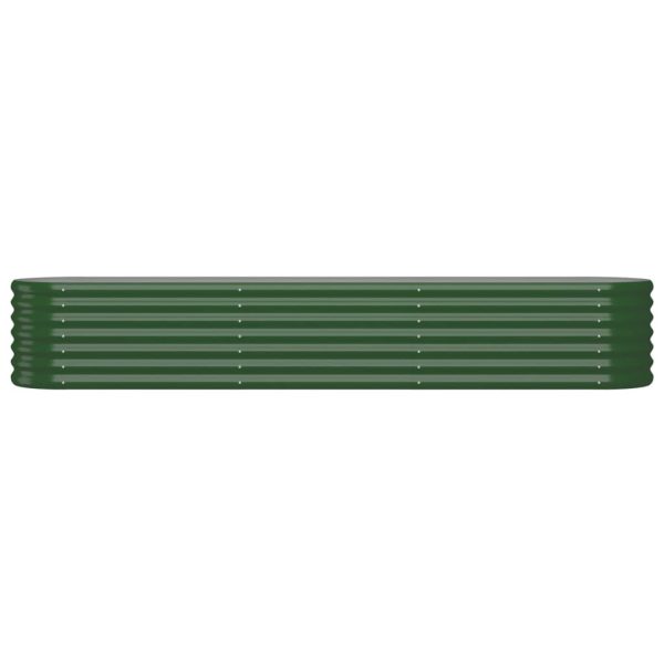 Vaso/floreira de jardim aço revestido a pó 224x40x36 cm verde - Image 3