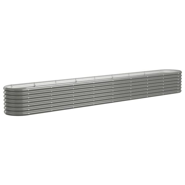 Vaso/floreira de jardim aço revestido a pó 332x40x36 cm cinza - Image 2