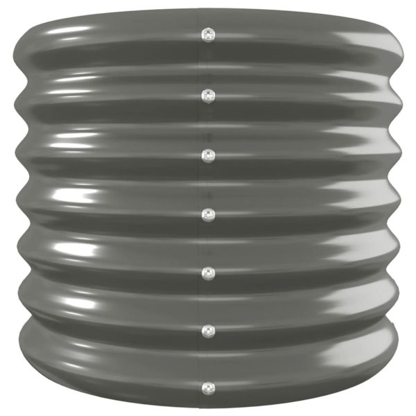 Vaso/floreira de jardim aço revestido a pó 332x40x36 cm cinza - Image 4