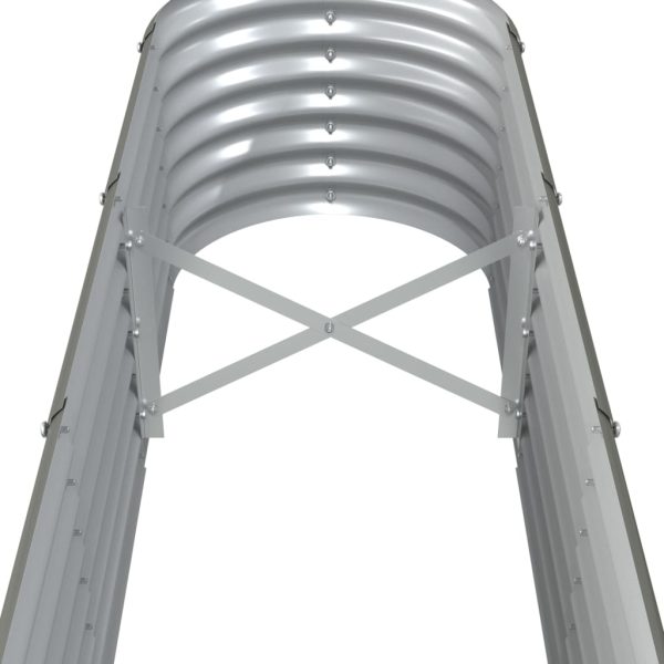 Vaso/floreira de jardim aço revestido a pó 332x40x36 cm cinza - Image 5
