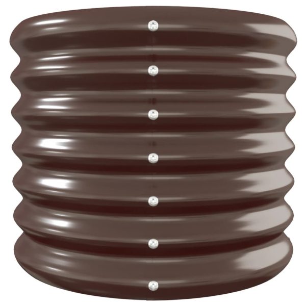 Vaso/floreira de jardim aço revestido a pó 332x40x36cm castanho - Image 4