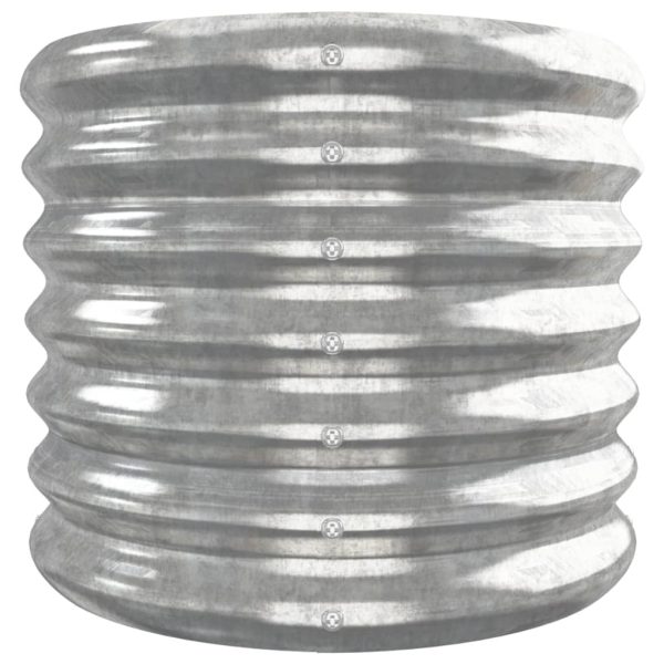 Vaso/floreira de jardim aço revestido a pó 332x40x36cm prateado - Image 4