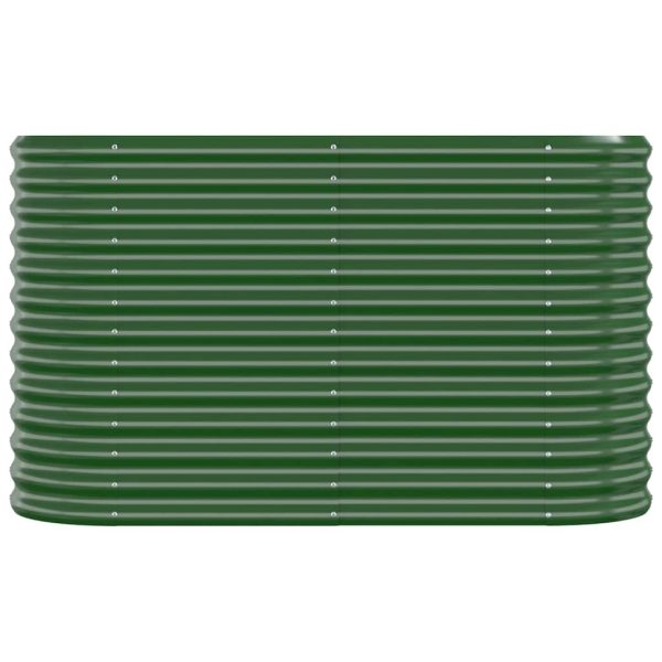 Vaso/floreira de jardim aço revestido a pó 114x40x68 cm verde - Image 3