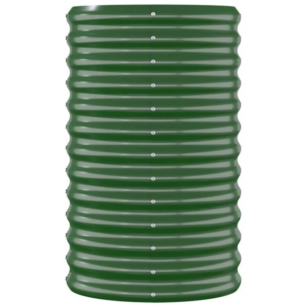 Vaso/floreira de jardim aço revestido a pó 114x40x68 cm verde - Image 4