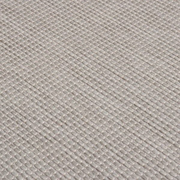 Tapete de tecido plano p/ exterior 200x280 cm cinza-acastanhado - Image 5