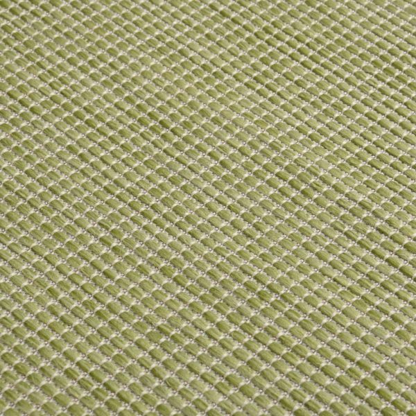 Tapete de tecido plano para exterior 200x280 cm verde - Image 5