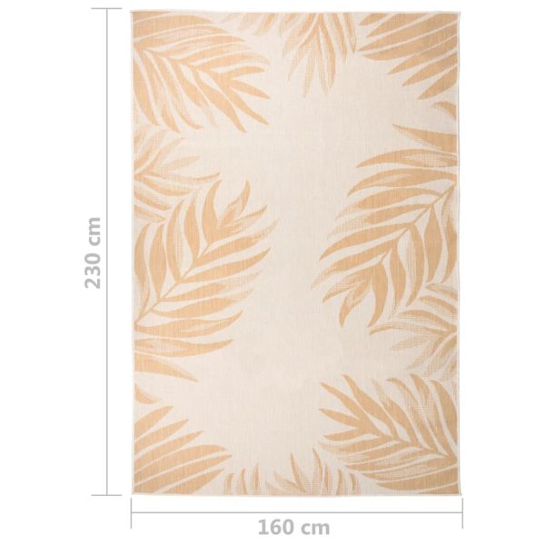 Tapete de tecido plano para exterior 160x230 cm padrão folhas - Image 6