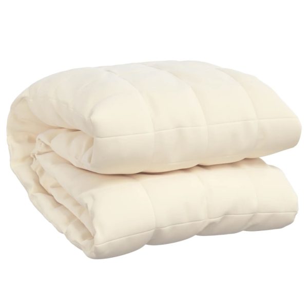 Manta pesada 13 kg 200x220 cm tecido creme-claro - Image 2