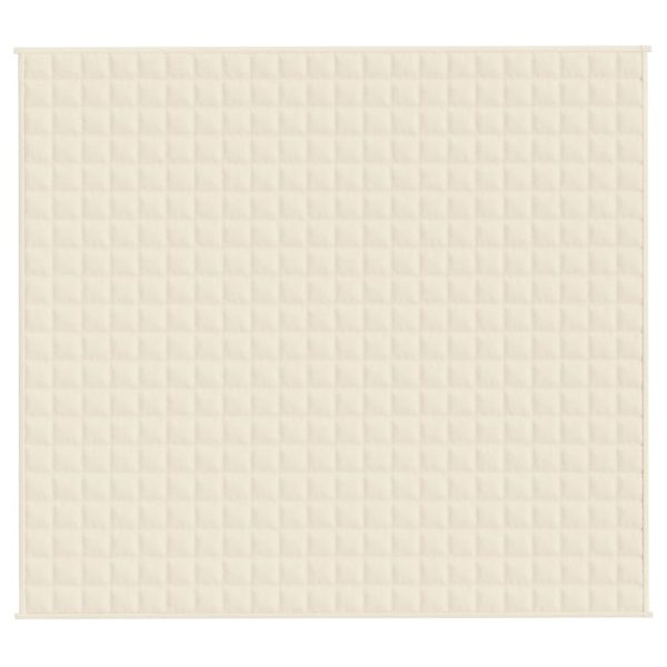 Manta pesada 13 kg 200x220 cm tecido creme-claro - Image 3