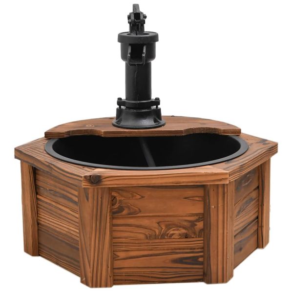 Fonte de água com bomba 57x57x53 cm abeto maciço - Image 4