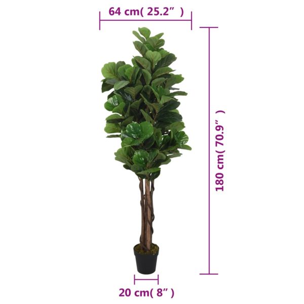 Figueira-lira artificial 232 folhas 180 cm verde - Image 5