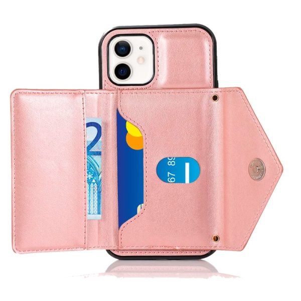Carcasa COOL para iPhone 12 mini Colgante Wallet Rosa - Image 3