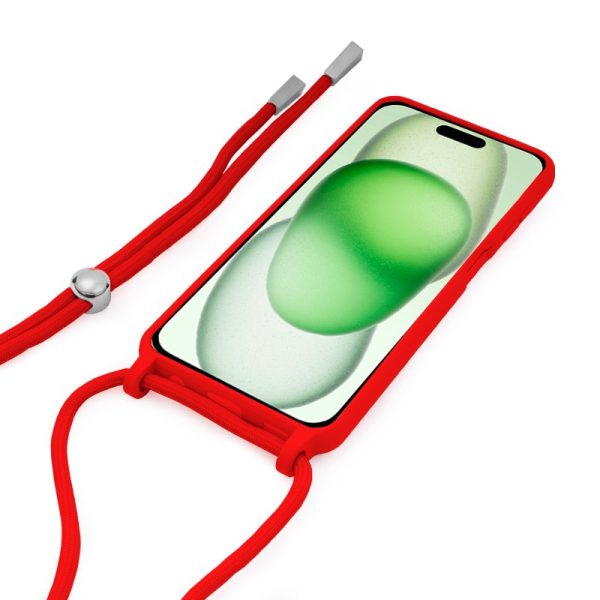 Carcasa COOL para iPhone 15 Plus Cordón Liso Rojo - Image 2