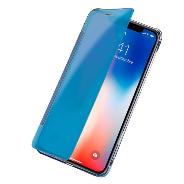 Funda COOL Flip Cover para iPhone X / iPhone XS Clear View Azul - Image 2