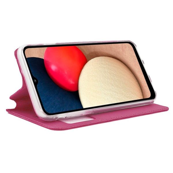 Funda COOL Flip Cover para Samsung A025 Galaxy A02s Liso Rosa - Image 2