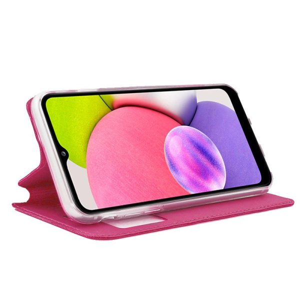 Funda COOL Flip Cover para Samsung A037 Galaxy A03s Liso Rosa - Image 2